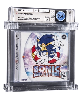 1999 SEGA Dreamcast (USA) "Sonic Adventure" (2 Disc Variant) Sealed Video Game - WATA 9.4/A